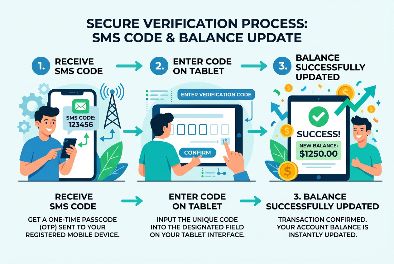 Infografika przedstawiająca kroki płatności mobilnej w kasynie online